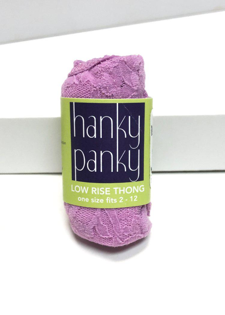 Hanky Panky Signature Lace Low Rise Thong - Violet-Hand In Pocket