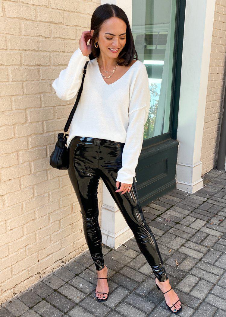 Faux Patent Leather Leggings