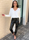 Commando Faux Patent Leather Leggings - Black ***FINAL SALE***-Hand In Pocket