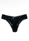 Hanky Panky Signature Lace Original Rise Thong - Navy-Hand In Pocket