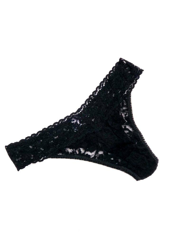 Hanky Panky Signature Lace Original Rise Thong - Evergreen-Hand In Pocket