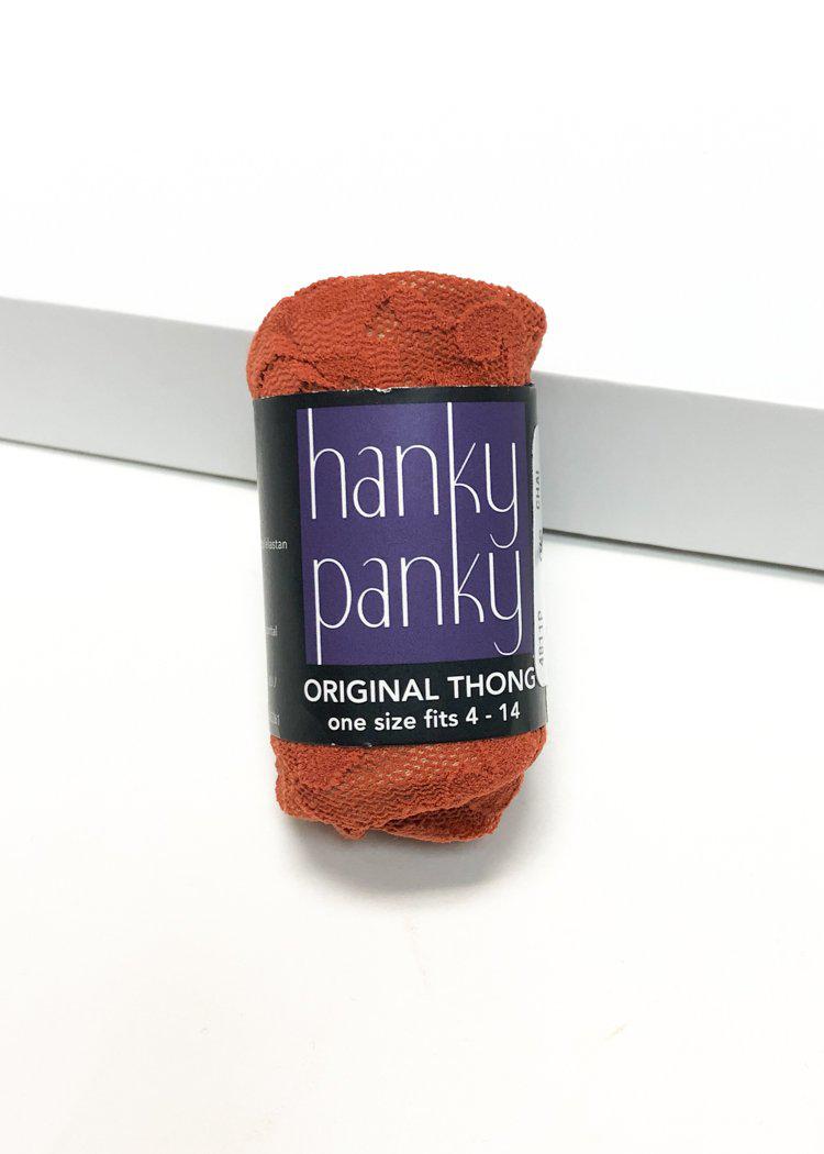 Hanky Panky Signature Lace Original Rise Thong - Copper-Hand In Pocket