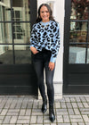 Winston Leopard Print Pullover-Hand In Pocket
