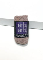 Hanky Panky Signature Lace Original Rise Thong - Taupe-Hand In Pocket