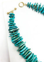 Sausalito Collar Necklace- Turquoise-Hand In Pocket
