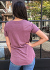 Z Supply Pocket Tee - Merlot-Hand In Pocket