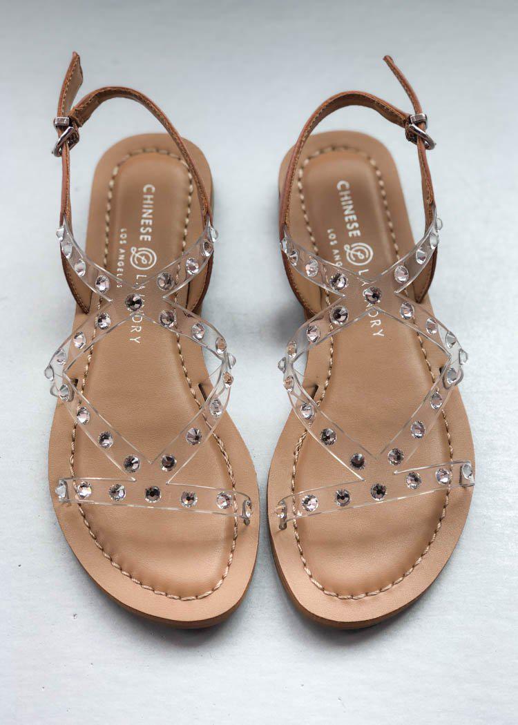 Chinese Laundry Candi Clear Strappy Sandal-Hand In Pocket