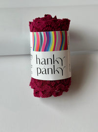 Hanky Panky Signature Lace Low Rise Thong - Pomegranate-Hand In Pocket