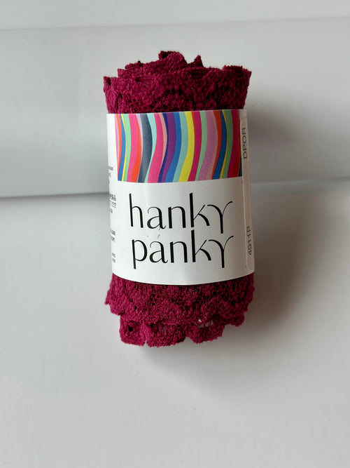 Hanky Panky Signature Lace Low Rise Thong - Pomegranate-Hand In Pocket