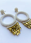 Franka Earrings - White ***FINAL SALE***-Hand In Pocket
