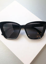 A.J. MORGAN Black Square Cat-Eye Orchestrated Sunnies-Hand In Pocket