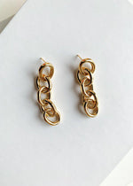 Gold Chain Drop Earrings-Hand In Pocket