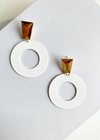 Yala White and Gold Painted Drop Earrings-Hand In Pocket