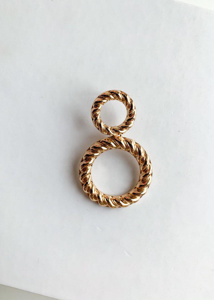 Pak Kret Gold Double Drop Hoops-Hand In Pocket