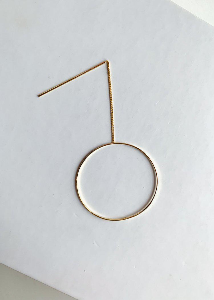 Simple Gold Threader Hoops-Hand In Pocket
