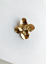 Bougainvillea Gold Floral Pearl Accent Drops-Hand In Pocket
