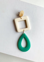 Kapalua Turquoise and White Drop Earrings-Hand In Pocket