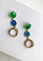 Paia Blue and Green Gold Drop Earrings ***FINAL SALE***-Hand In Pocket