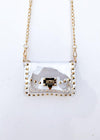 Clearly Jackie Clear Gold Purse-Hand In Pocket