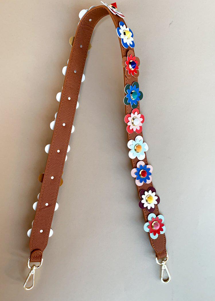 Clearly Flower Multi Saddle Bag Strap-***FINAL SALE***-Hand In Pocket