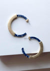 Tatsiana Resin Hoops- Navy-Hand In Pocket