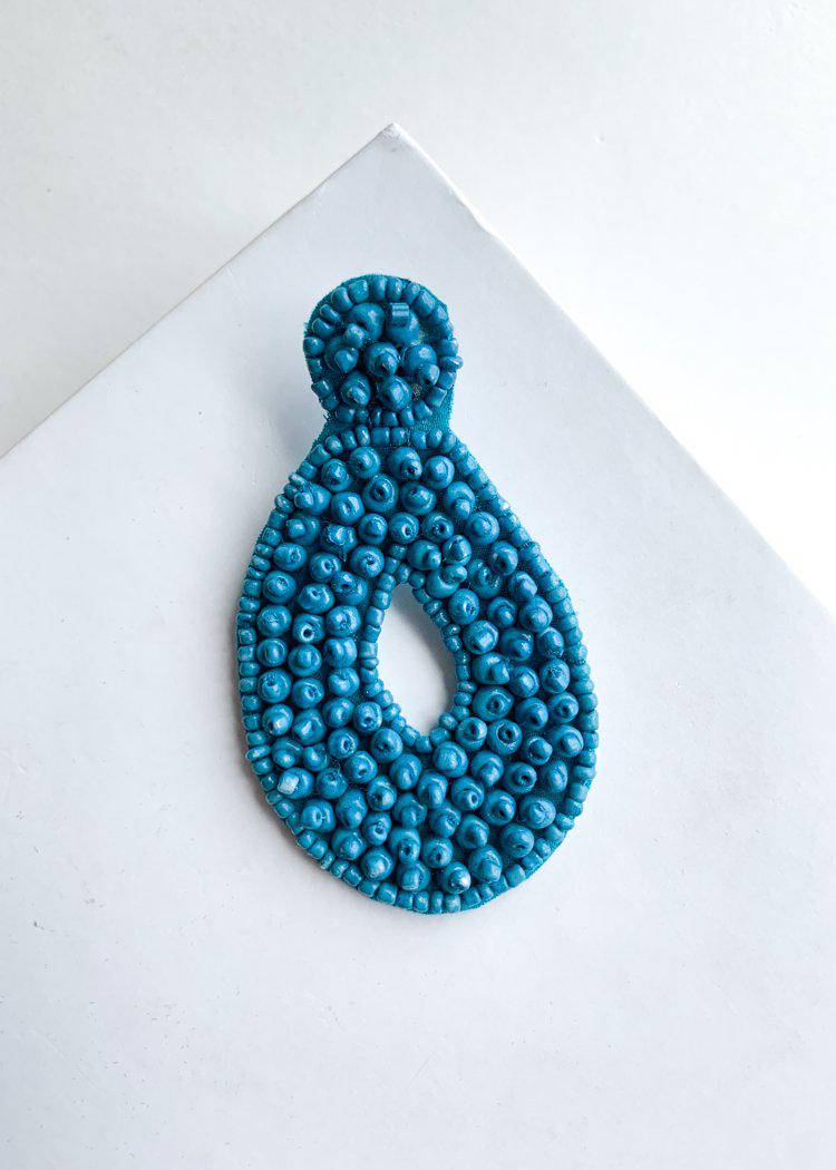 Anika Turquoise Beaded Drops-Hand In Pocket
