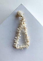 Palancar Triangular White Beaded Drops-Hand In Pocket
