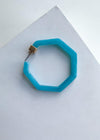 Ladadee Turquoise Acrylic Geometic Hoops-Hand In Pocket