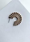 Turtle Cay Gold Cutout Designed Huggie Hoops-Hand In Pocket