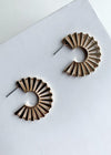 Turtle Cay Gold Cutout Designed Huggie Hoops-Hand In Pocket