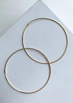 Watmu Gold Textured Threader Hoops-Hand In Pocket