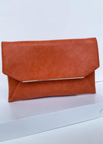 Lena Orange Lizard Envelope Clutch-****FINAL SALE***-Hand In Pocket