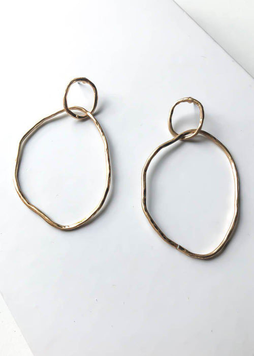 Ritzy Abstract Hoops - Gold-Hand In Pocket
