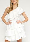 Camelia One Shoulder Tiered Mini Dress ***FINAL SALE***-Hand In Pocket