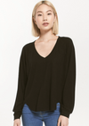 Z Supply Plira Slub Sweater - Black-Hand In Pocket