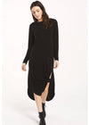 Z Supply Ray Sweater Slub Dress - Black-Hand In Pocket