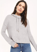 Z Supply Kacey Feather Hoodie - Heather Grey ***FINAL SALE***-Hand In Pocket