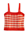 525 America Gingham Sweater Tank-Hand In Pocket