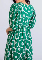 Karlie Dasia Puff Sleeve Poplin Dress-Hand In Pocket