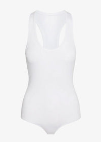 Commando Luxury Racer Back Bodysuit - White-Hand In Pocket
