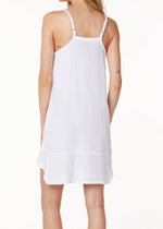Bobi Spaghetti Strap Handkerchief Cami Dress - White-***FINAL SALE***-Hand In Pocket