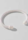 Cable Cuff - White***FINAL SALE***-Hand In Pocket