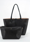 Remi Reid Departure Tote- Perforated-Hand In Pocket