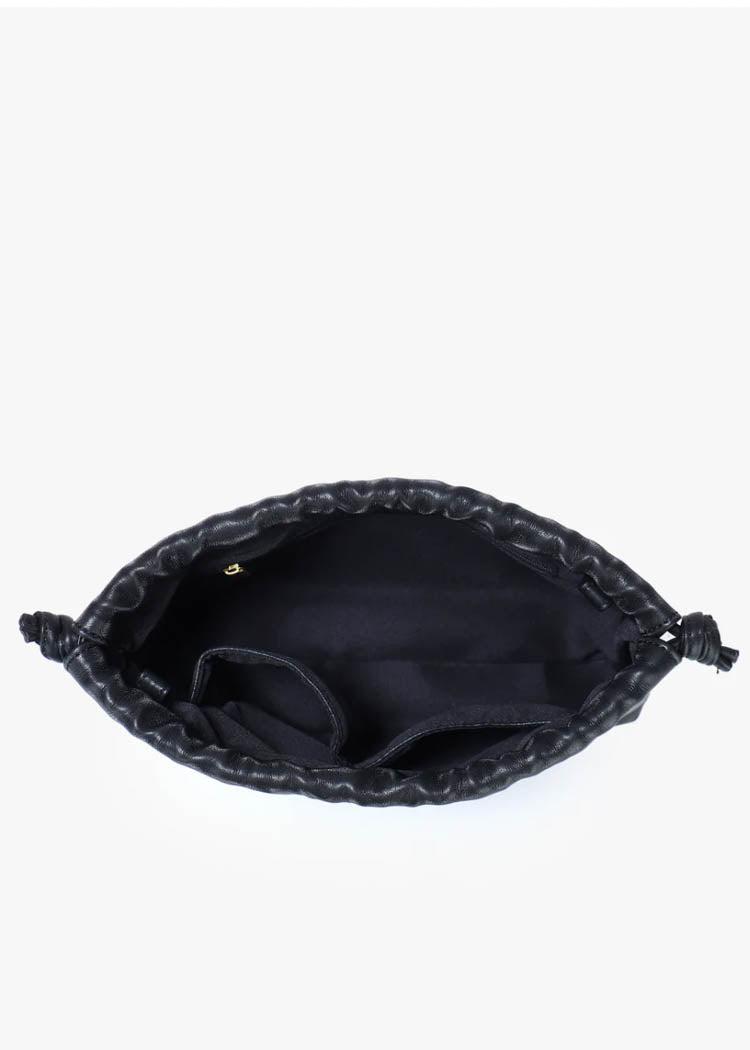 Lozen Mini Scrunch Bag-Black-Hand In Pocket