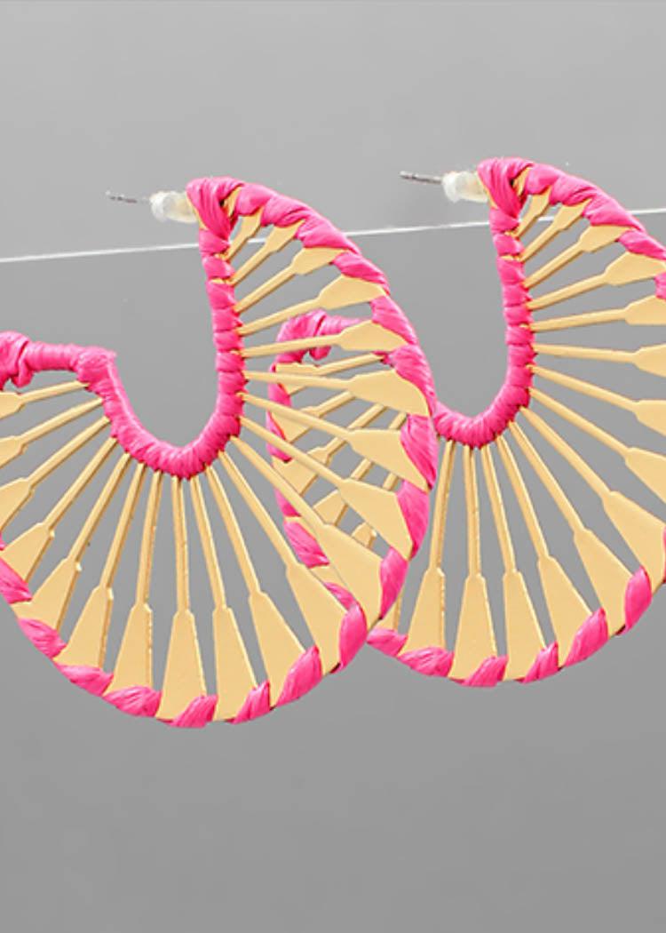 Calabar Hoops-Hot Pink-Hand In Pocket