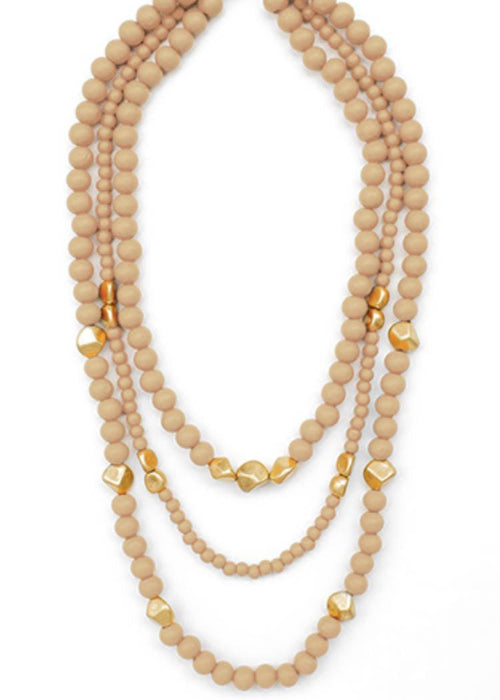 Choroni Layered Necklace - Natural-Hand In Pocket