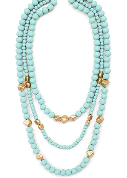 Choroni Layered Necklace - Mint-Hand In Pocket