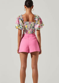ASTR THE LABEL LIN CROP TOP-Hand In Pocket