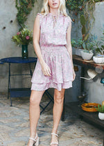 Jenny Floral Satin Mini Dress-Hand In Pocket