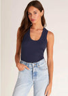 Z Supply Sirena Rib Tank - Captain Navy-Hand In Pocket